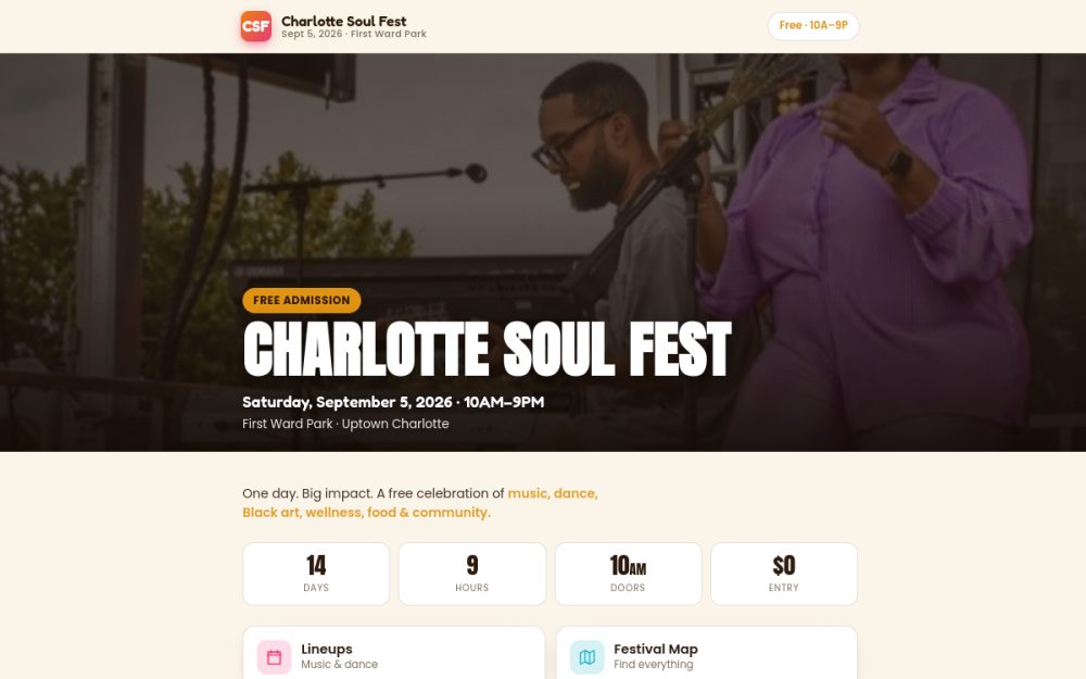 Charlotte Soul Fest festival app